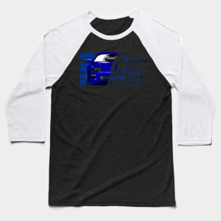 toyota supra front half blue Baseball T-Shirt